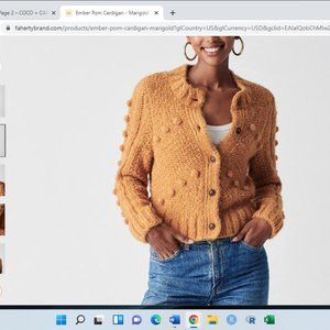 Faherty ~ Ember Pom Cardigan ~ Dress up your Jeans